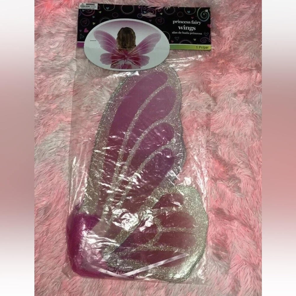Amscan Glitter Princess Fairy Wings Butterfly Fancy Dress Costume Accessory New